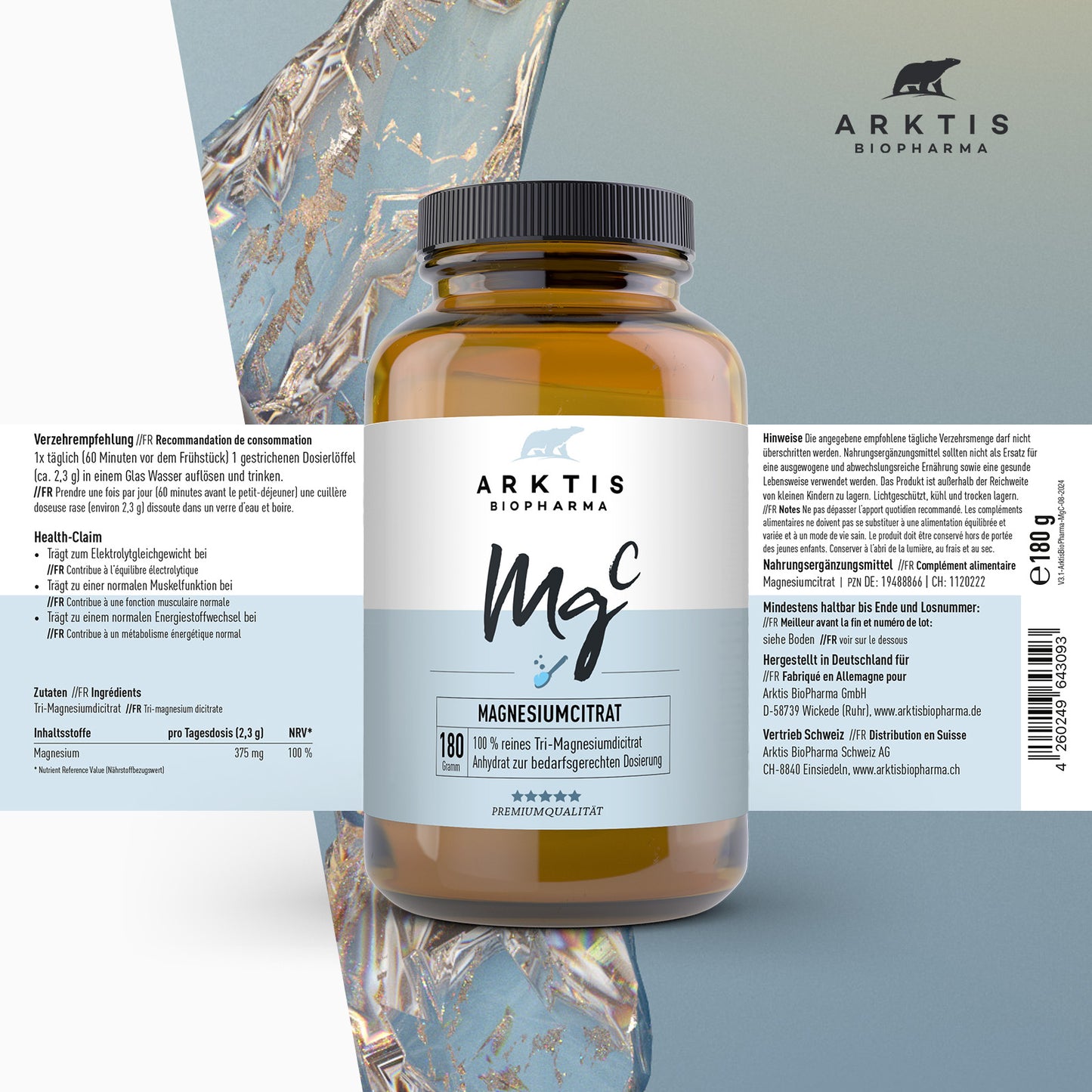 Arktis MgC - Magnesiumcitrat Pulver