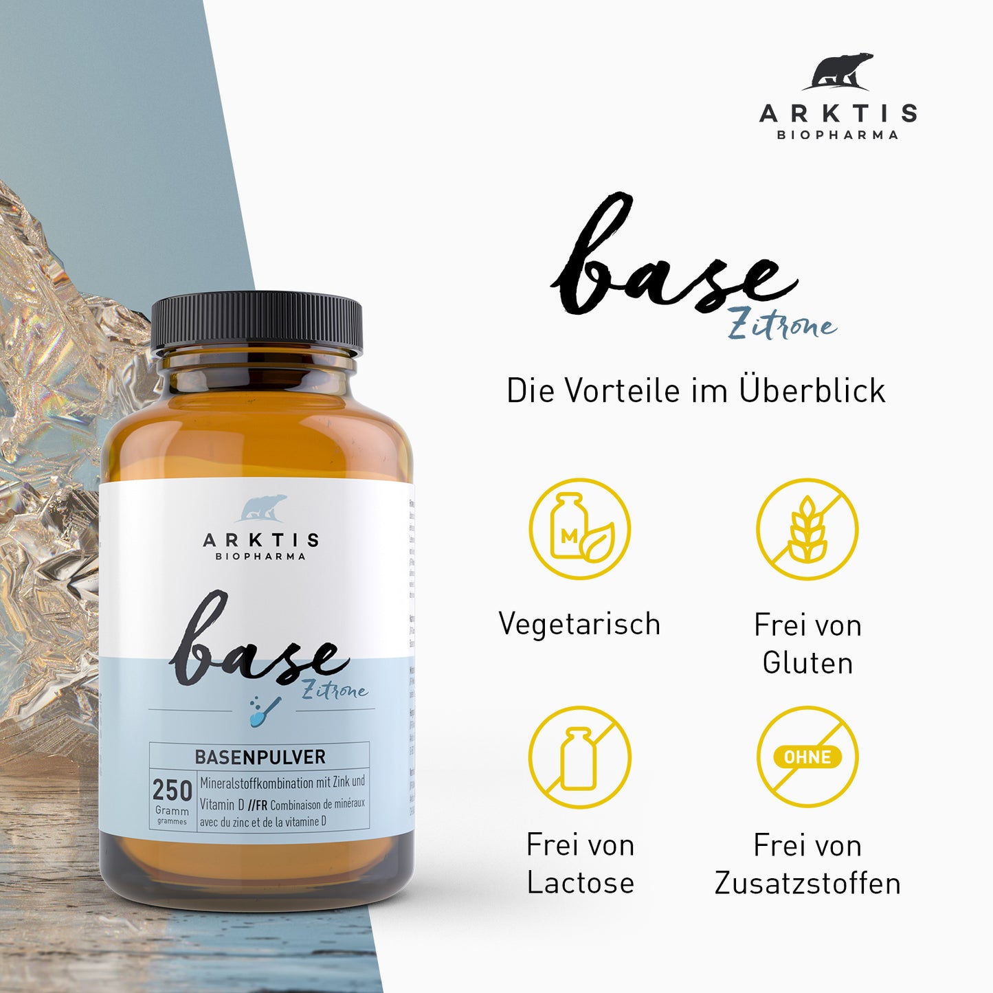 Arktis Base Zitrone - Basenpulver