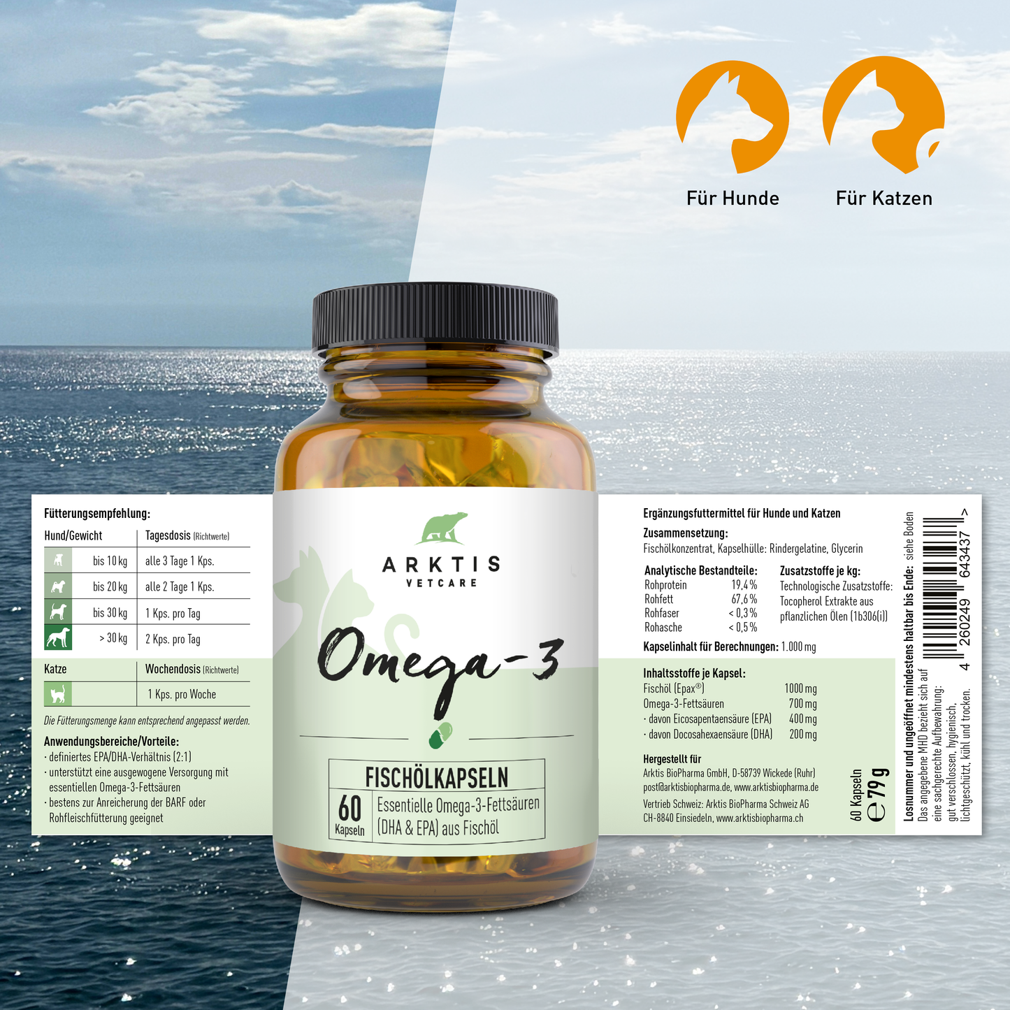 Arktis Vetcare Omega-3 – Fischölkapseln