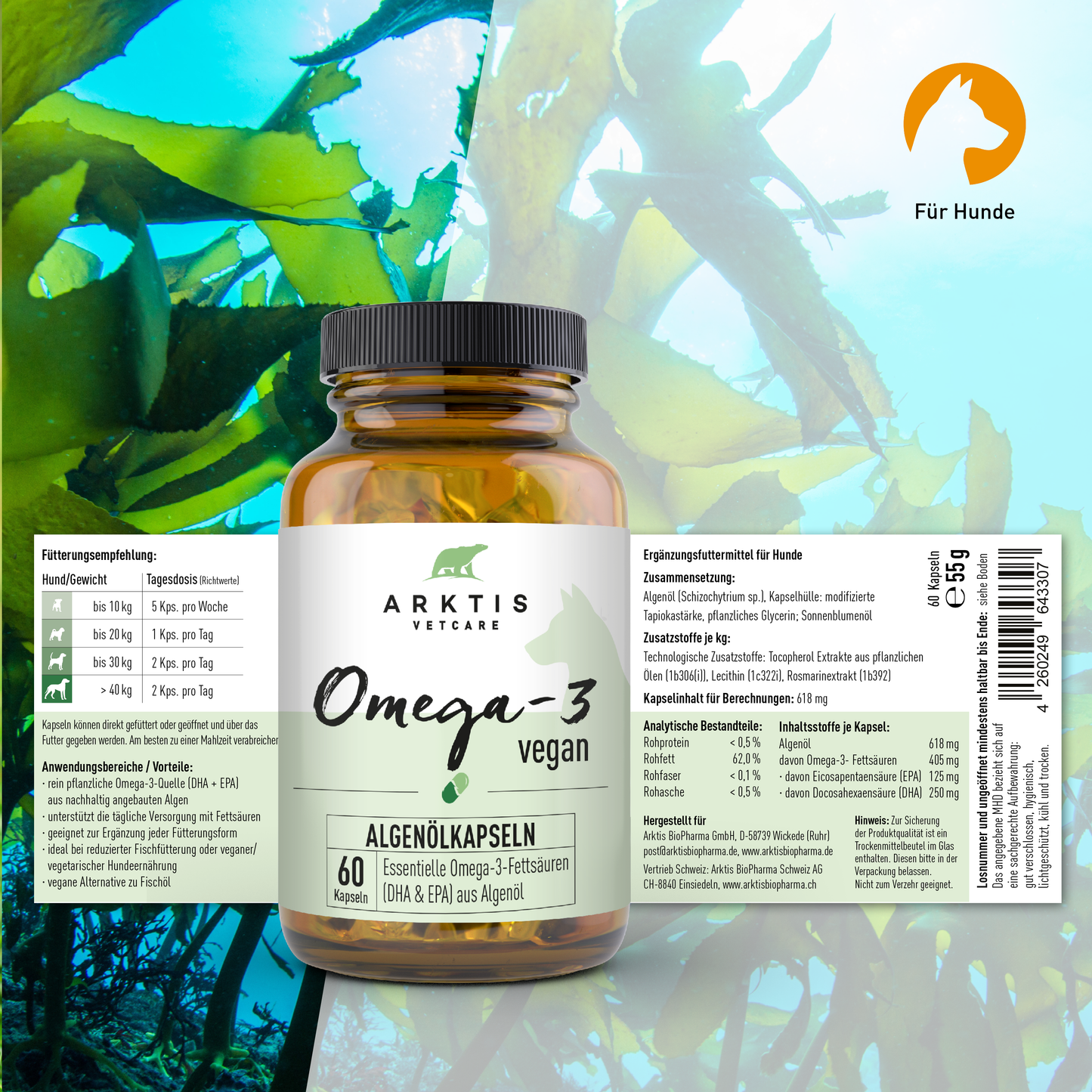 Arktis Vetcare Omega-3 vegan - Algenölkapseln