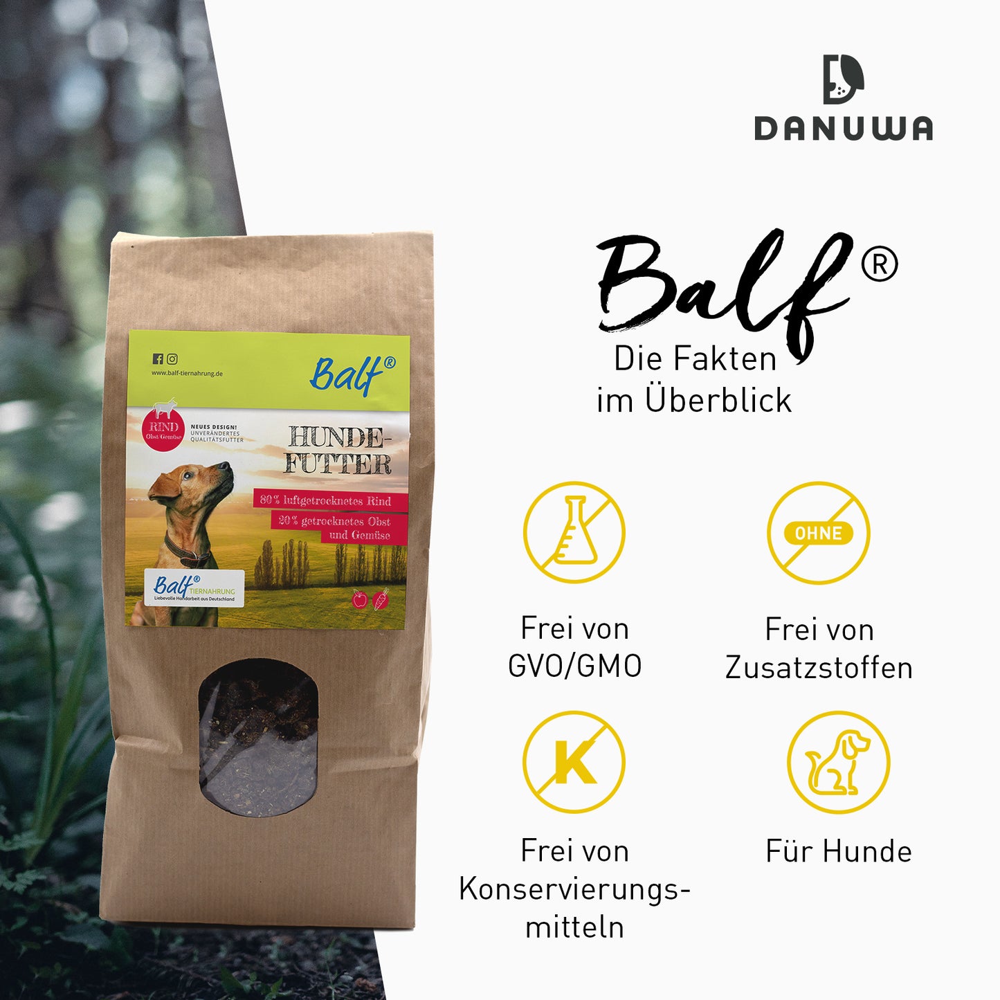 BALF® - Luftgetrocknete Nahrung - 100% Natur für Ihren Hund